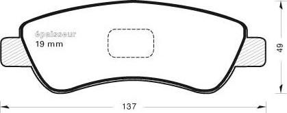 MGA 843 - Тормозные колодки, дисковые, комплект www.autospares.lv