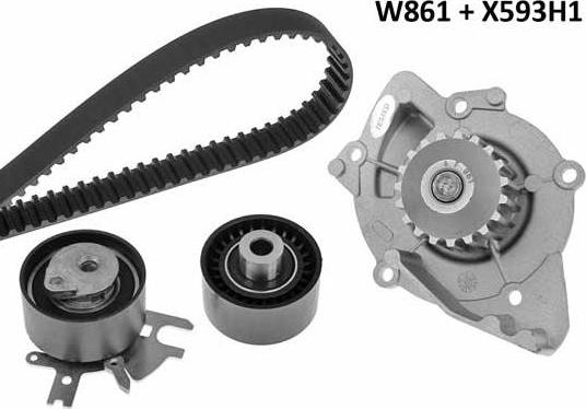 MGA 861K3 - Water Pump & Timing Belt Set www.autospares.lv