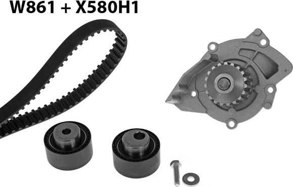 MGA 861K2 - Ūdenssūknis + Zobsiksnas komplekts www.autospares.lv