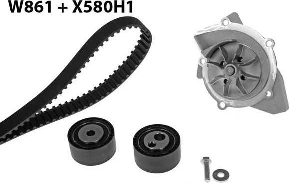 MGA 861K2 - Water Pump & Timing Belt Set www.autospares.lv