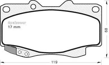 Remsa BPM031522 - Bremžu uzliku kompl., Disku bremzes autospares.lv