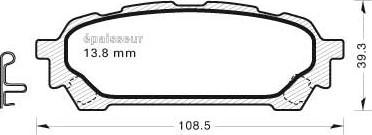 MGA 813 - Тормозные колодки, дисковые, комплект www.autospares.lv