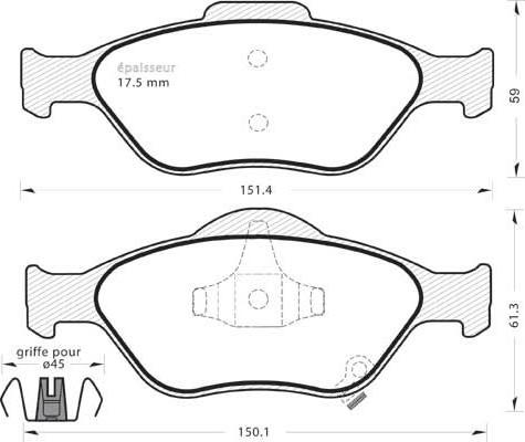 AISIN SN901P - Bremžu uzliku kompl., Disku bremzes autospares.lv