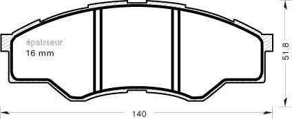 MGA 881 - Bremžu uzliku kompl., Disku bremzes www.autospares.lv