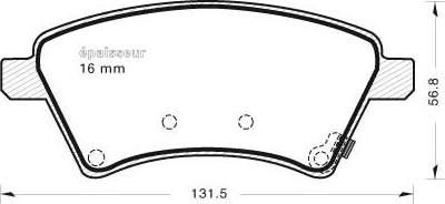 MGA 839 - Тормозные колодки, дисковые, комплект www.autospares.lv