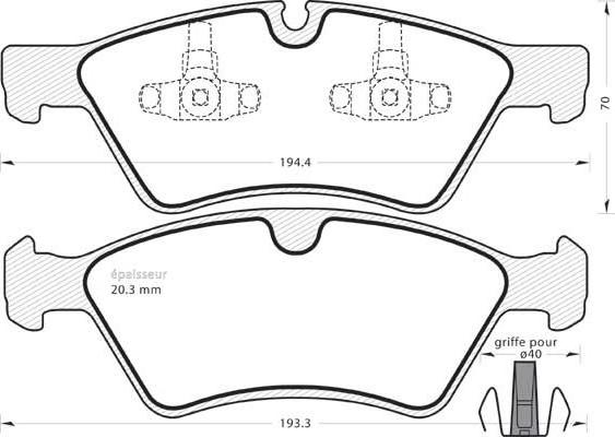 WXQP 140263 - Bremžu uzliku kompl., Disku bremzes autospares.lv