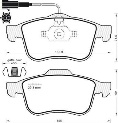 MGA 826 - Тормозные колодки, дисковые, комплект www.autospares.lv