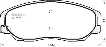 MGA 870 - Brake Pad Set, disc brake www.autospares.lv