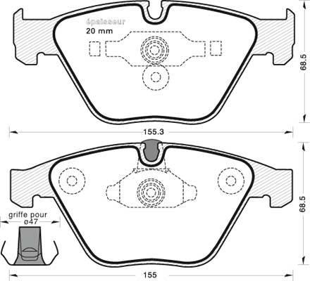 MGA 873 - Brake Pad Set, disc brake www.autospares.lv