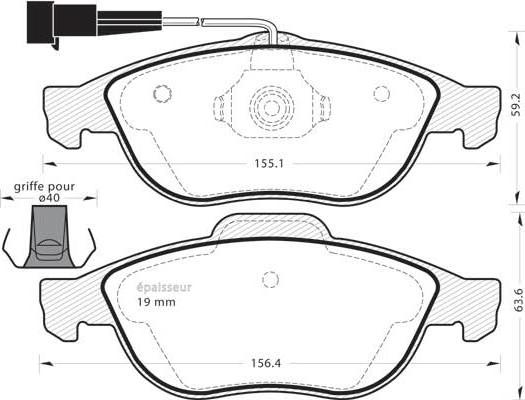 MGA 394 - Тормозные колодки, дисковые, комплект www.autospares.lv