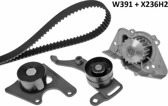 MGA 391K1 - Water Pump & Timing Belt Set www.autospares.lv