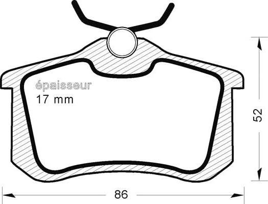 MGA 397 - Bremžu uzliku kompl., Disku bremzes autospares.lv