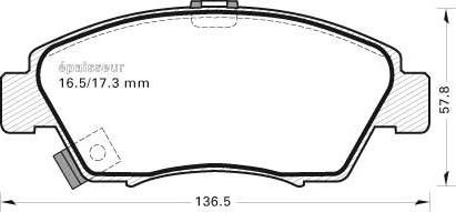 MGA 343 - Brake Pad Set, disc brake www.autospares.lv