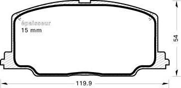 MGA 369 - Brake Pad Set, disc brake www.autospares.lv