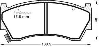 MGA 365 - Brake Pad Set, disc brake www.autospares.lv