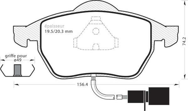 MGA 360 - Тормозные колодки, дисковые, комплект www.autospares.lv