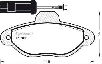 MGA 319 - Brake Pad Set, disc brake www.autospares.lv