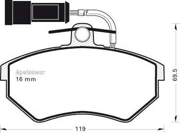 ATE 602926 - Brake Pad Set, disc brake www.autospares.lv