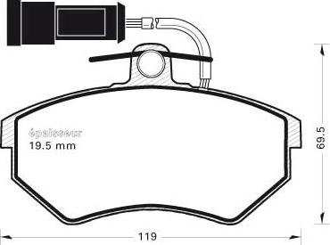 MGA 313 - Brake Pad Set, disc brake www.autospares.lv