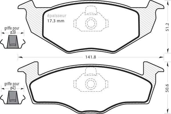 MGA 386 - Brake Pad Set, disc brake www.autospares.lv