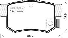 MGA 380 - Bremžu uzliku kompl., Disku bremzes autospares.lv