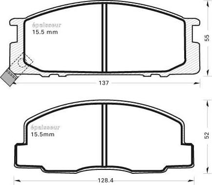 MGA 334 - Brake Pad Set, disc brake www.autospares.lv