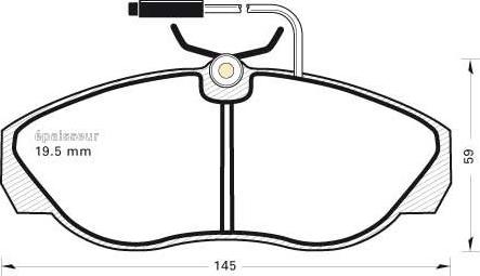 MGA 336 - Brake Pad Set, disc brake www.autospares.lv