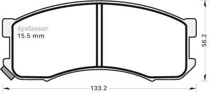 MGA 374 - Brake Pad Set, disc brake www.autospares.lv