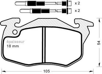 MGA 290 - Тормозные колодки, дисковые, комплект www.autospares.lv