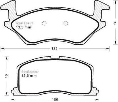 MGA 292 - Brake Pad Set, disc brake www.autospares.lv