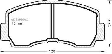 MGA 259 - Тормозные колодки, дисковые, комплект www.autospares.lv