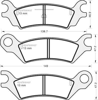 Jurid 572368J - Bremžu uzliku kompl., Disku bremzes www.autospares.lv