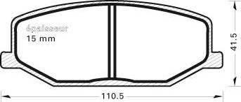 AUTO DELTA DP472 - Brake Pad Set, disc brake www.autospares.lv