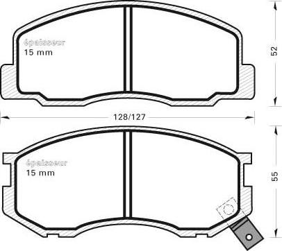 MGA 267 - Тормозные колодки, дисковые, комплект www.autospares.lv