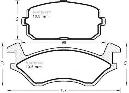 MGA 26 - Brake Pad Set, disc brake www.autospares.lv