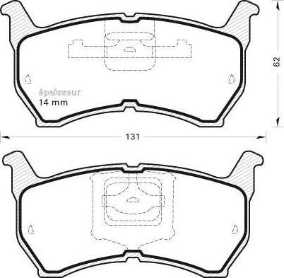 Delphi LP0595 - Bremžu uzliku kompl., Disku bremzes www.autospares.lv