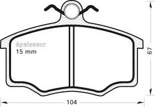 MGA 229 - Brake Pad Set, disc brake www.autospares.lv