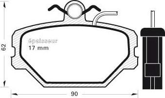 MGA 224 - Тормозные колодки, дисковые, комплект www.autospares.lv