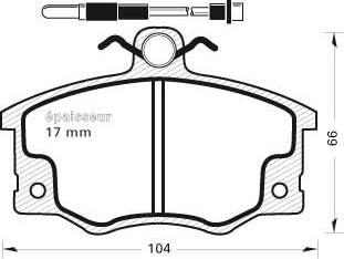 MGA 227 - Bremžu uzliku kompl., Disku bremzes www.autospares.lv