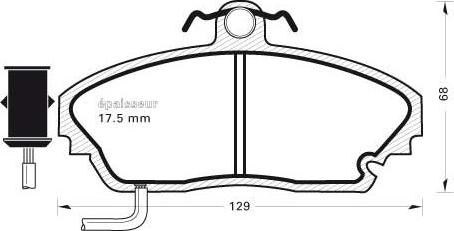 MGA 275 - Bremžu uzliku kompl., Disku bremzes autospares.lv