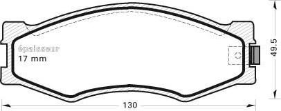 MGA 278 - Brake Pad Set, disc brake www.autospares.lv