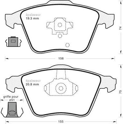 MGA 799 - Bremžu uzliku kompl., Disku bremzes www.autospares.lv