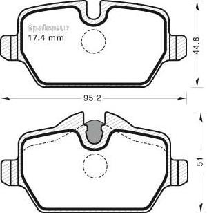 Triscan 40P06037 - Bremžu uzliku kompl., Disku bremzes autospares.lv