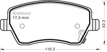 MGA 798 - Тормозные колодки, дисковые, комплект www.autospares.lv