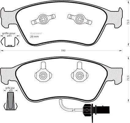 MGA 746 - Bremžu uzliku kompl., Disku bremzes autospares.lv