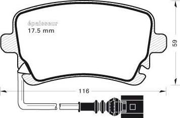 MGA 740 - Brake Pad Set, disc brake www.autospares.lv