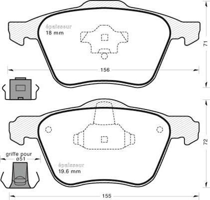 MGA 743 - Bremžu uzliku kompl., Disku bremzes www.autospares.lv