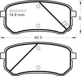 MGA 752 - Bremžu uzliku kompl., Disku bremzes www.autospares.lv