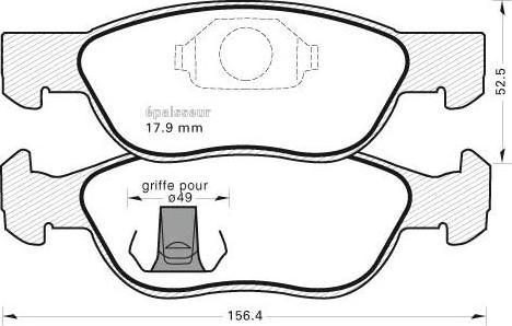 MGA 765 - Brake Pad Set, disc brake www.autospares.lv