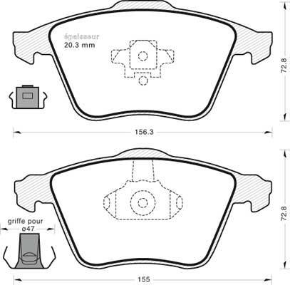 MGA 768 - Тормозные колодки, дисковые, комплект www.autospares.lv